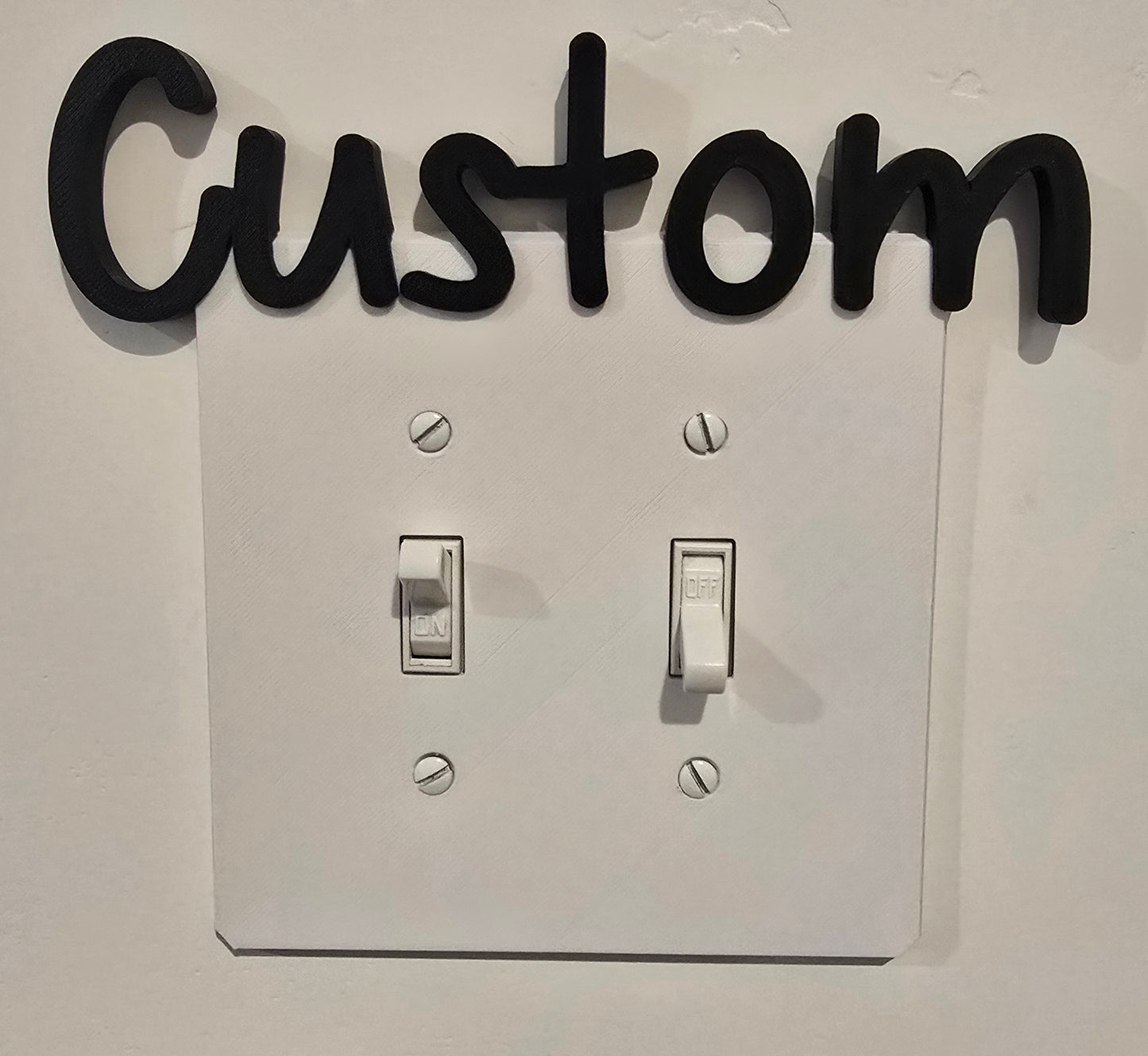 Personalized Double Light Switch Outlet - Kids Light Switch Cover - Custom Name or Word