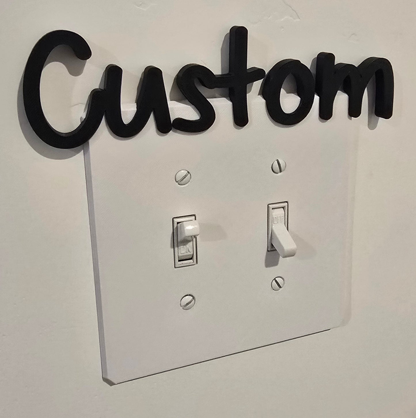 Personalized Double Light Switch Outlet - Kids Light Switch Cover - Custom Name or Word