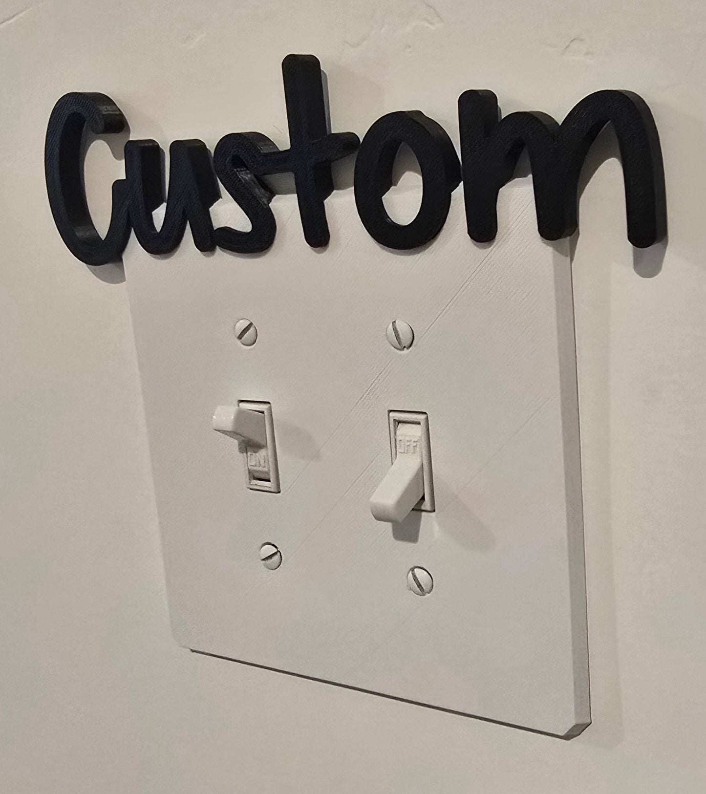 Personalized Double Light Switch Outlet - Kids Light Switch Cover - Custom Name or Word