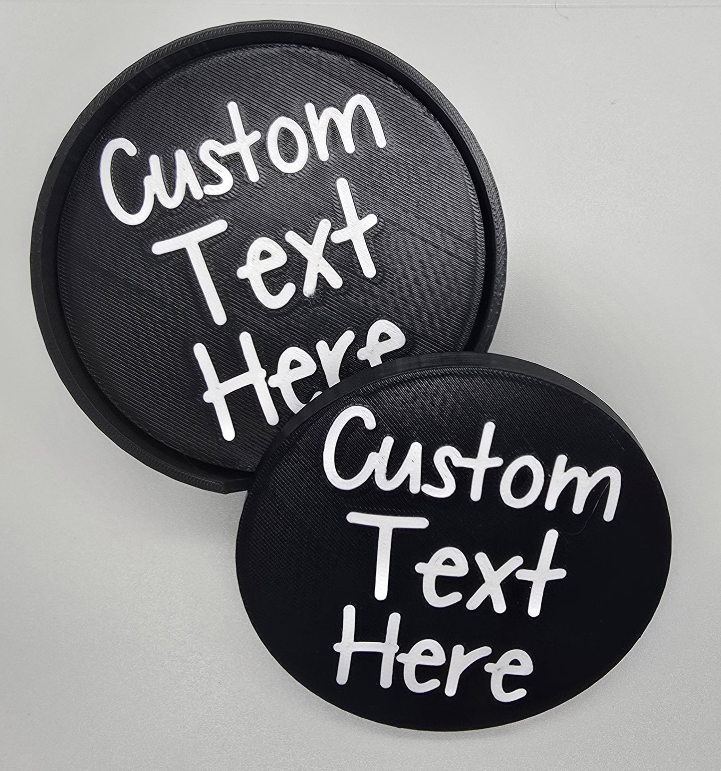Personalized Coaster Set with Holder (set of 4) - Customizable Text