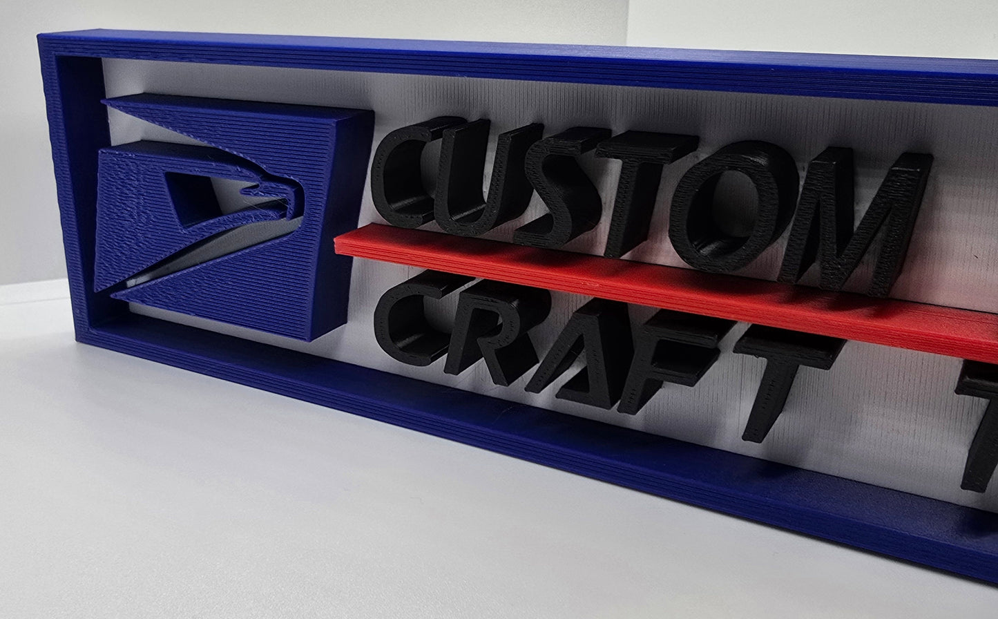 Personalized USPS United States Postal Service Craft Name Plate - Custom Text in USPS Font