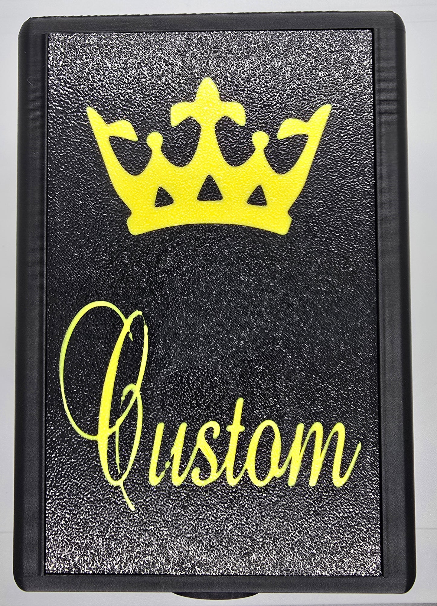 Personalized 3 Drawer Jewelry Box (CROWN STYLE) - Customizable Text - 5" x 3.25" x 3.75"