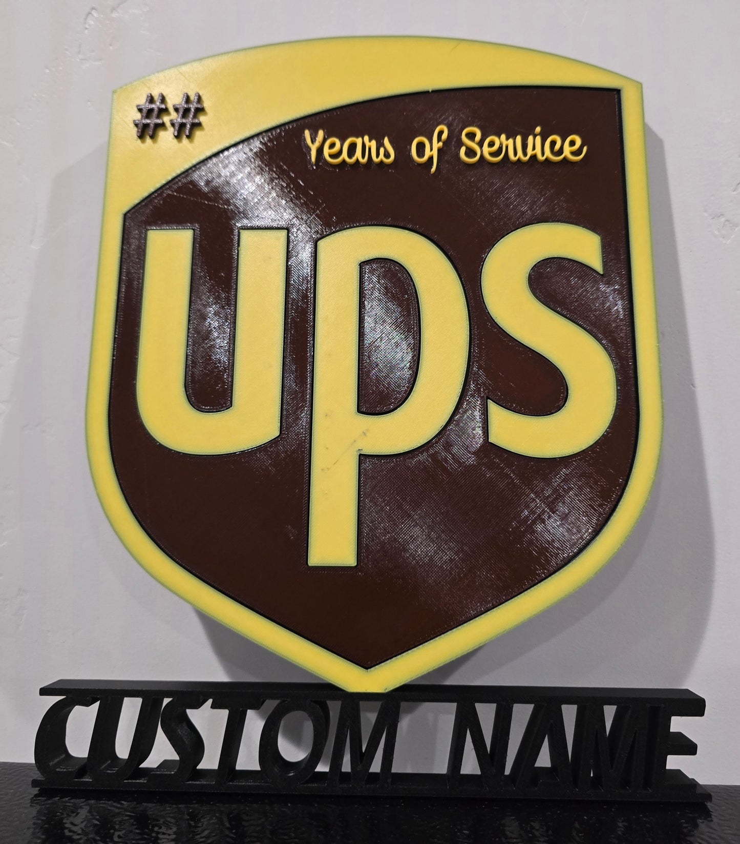 Personalized UPS United Parcel Service Retirement Plaque - Custom Name or Text and Years of Service
