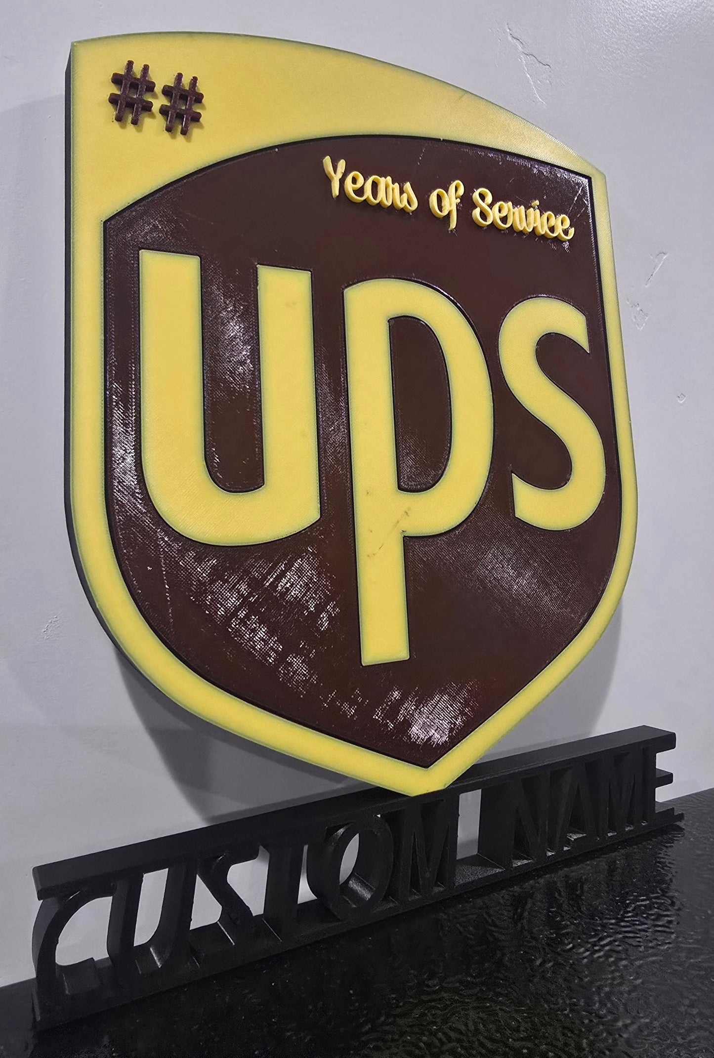 Personalized UPS United Parcel Service Retirement Plaque - Custom Name or Text and Years of Service