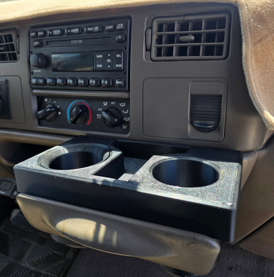 Ford 1999-2007 F-250 F-350 Excursion Pull Out Dash Cup Holder Enhancer