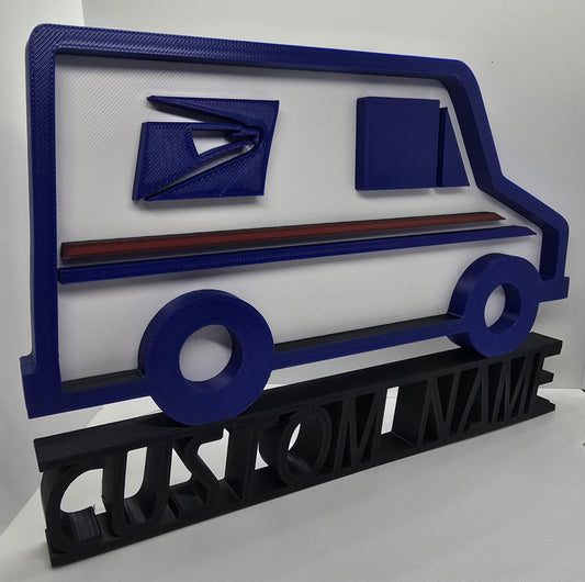 Personalized USPS United States Postal Service Desk Name Plate - Custom Name in USPS Font