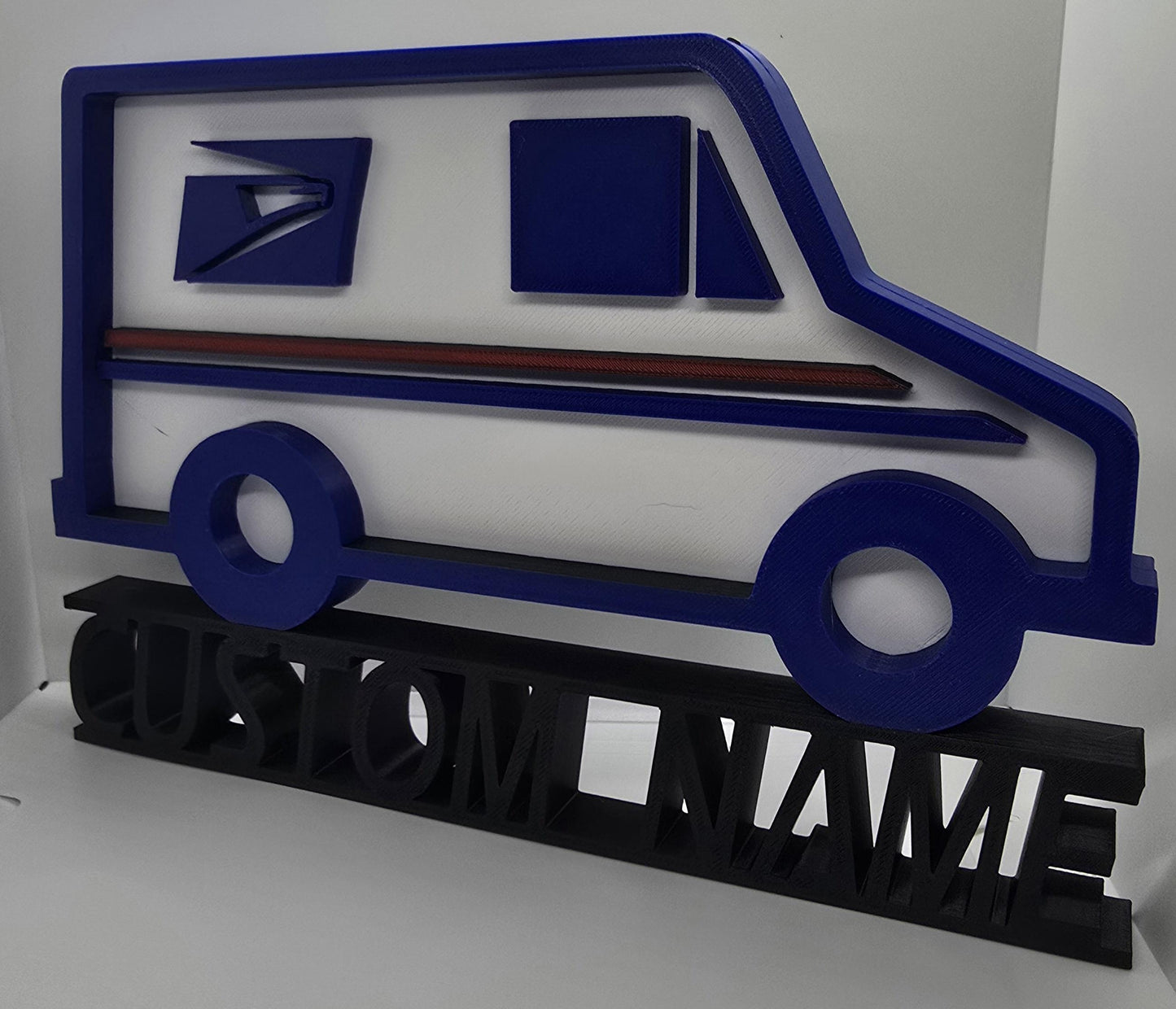 Personalized USPS United States Postal Service Desk Name Plate - Custom Name in USPS Font