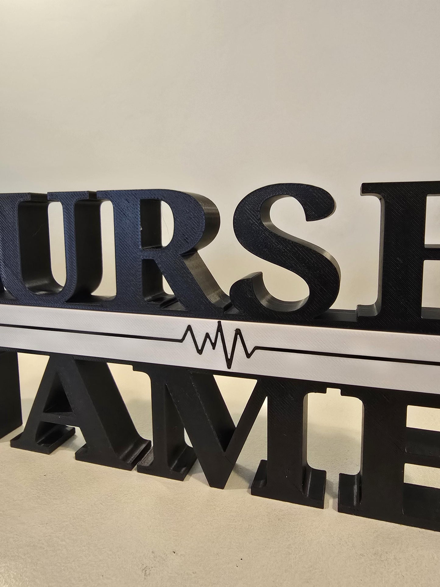 Personalized Thin White Line DOCTOR / EMS / NURSE / MEDICAL / DOCTOR Desk Name Plate - Custom Rank and Name