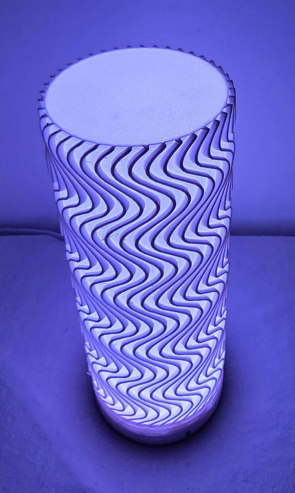 USB Powered - WAVY Bambu LED Desk Lamp Light - Remote Allows 16 Colors and Various Modes