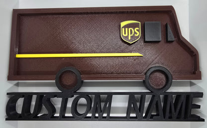 Personalized UPS United Parcel Service Desk Name Plate - Custom Name or Text