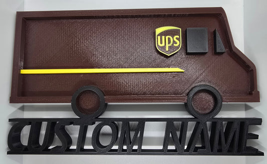 Personalized UPS United Parcel Service Desk Name Plate - Custom Name or Text
