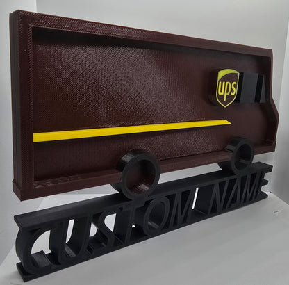 Personalized UPS United Parcel Service Desk Name Plate - Custom Name or Text