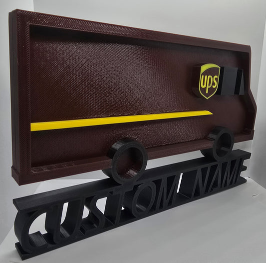 Personalized UPS United Parcel Service Desk Name Plate - Custom Name or Text