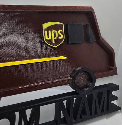 Personalized UPS United Parcel Service Desk Name Plate - Custom Name or Text