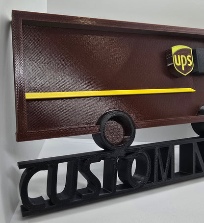 Personalized UPS United Parcel Service Desk Name Plate - Custom Name or Text