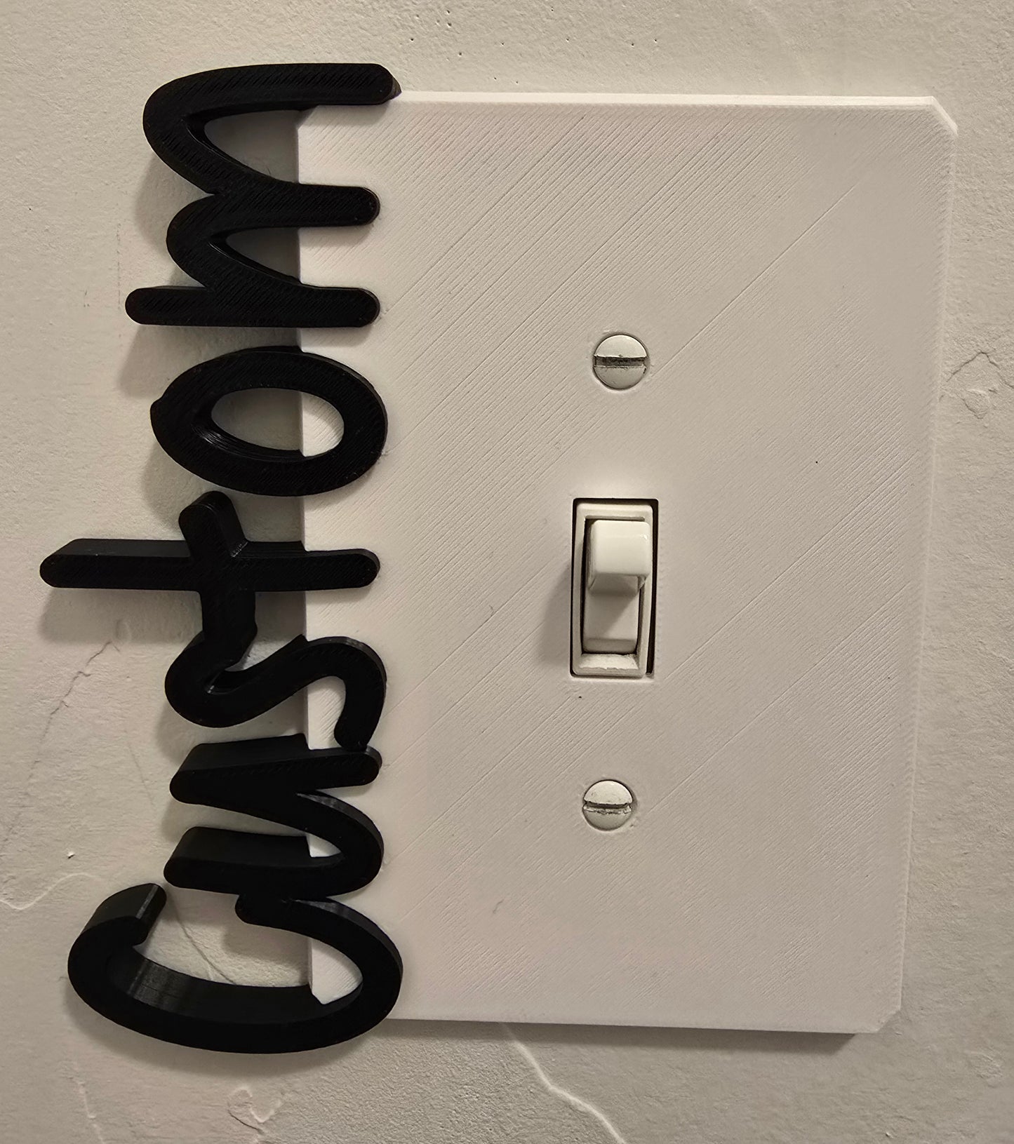 Personalized Single Light Switch Outlet - Kids Light Switch Cover - Vertical - Custom Name or Word