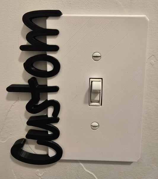 Personalized Single Light Switch Outlet - Kids Light Switch Cover - Vertical - Custom Name or Word