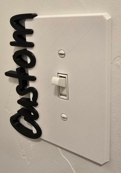 Personalized Single Light Switch Outlet - Kids Light Switch Cover - Vertical - Custom Name or Word