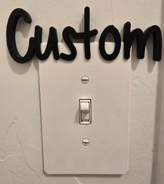 Personalized Single Light Switch Outlet - Kids Light Switch Cover - Custom Name or Word