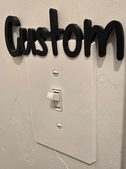 Personalized Single Light Switch Outlet - Kids Light Switch Cover - Custom Name or Word