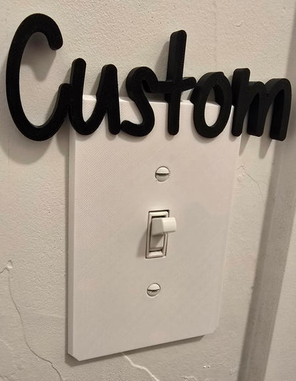 Personalized Single Light Switch Outlet - Kids Light Switch Cover - Custom Name or Word
