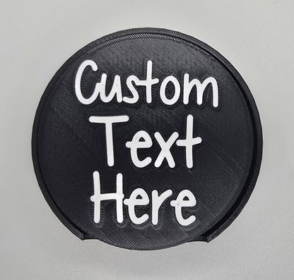 Personalized Coaster Set with Holder (set of 4) - Customizable Text