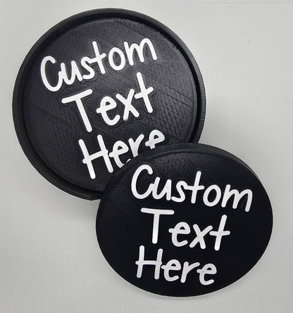 Personalized Coaster Set with Holder (set of 4) - Customizable Text