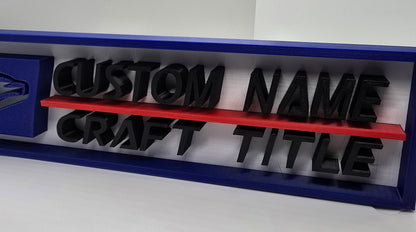 Personalized USPS United States Postal Service Craft Name Plate - Custom Text in USPS Font