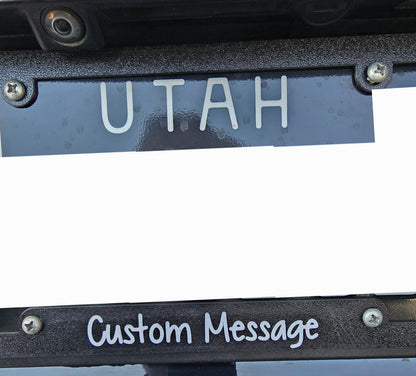 Personalized License Plate Frame for Vehicle Car Truck SUV - Custom Text