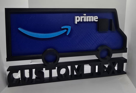 Personalized Amazon Truck Desk Name Plate - Custom Name or Text