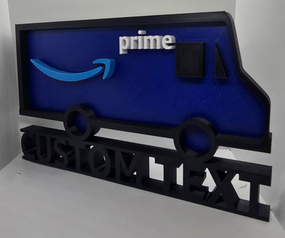 Personalized Amazon Truck Desk Name Plate - Custom Name or Text