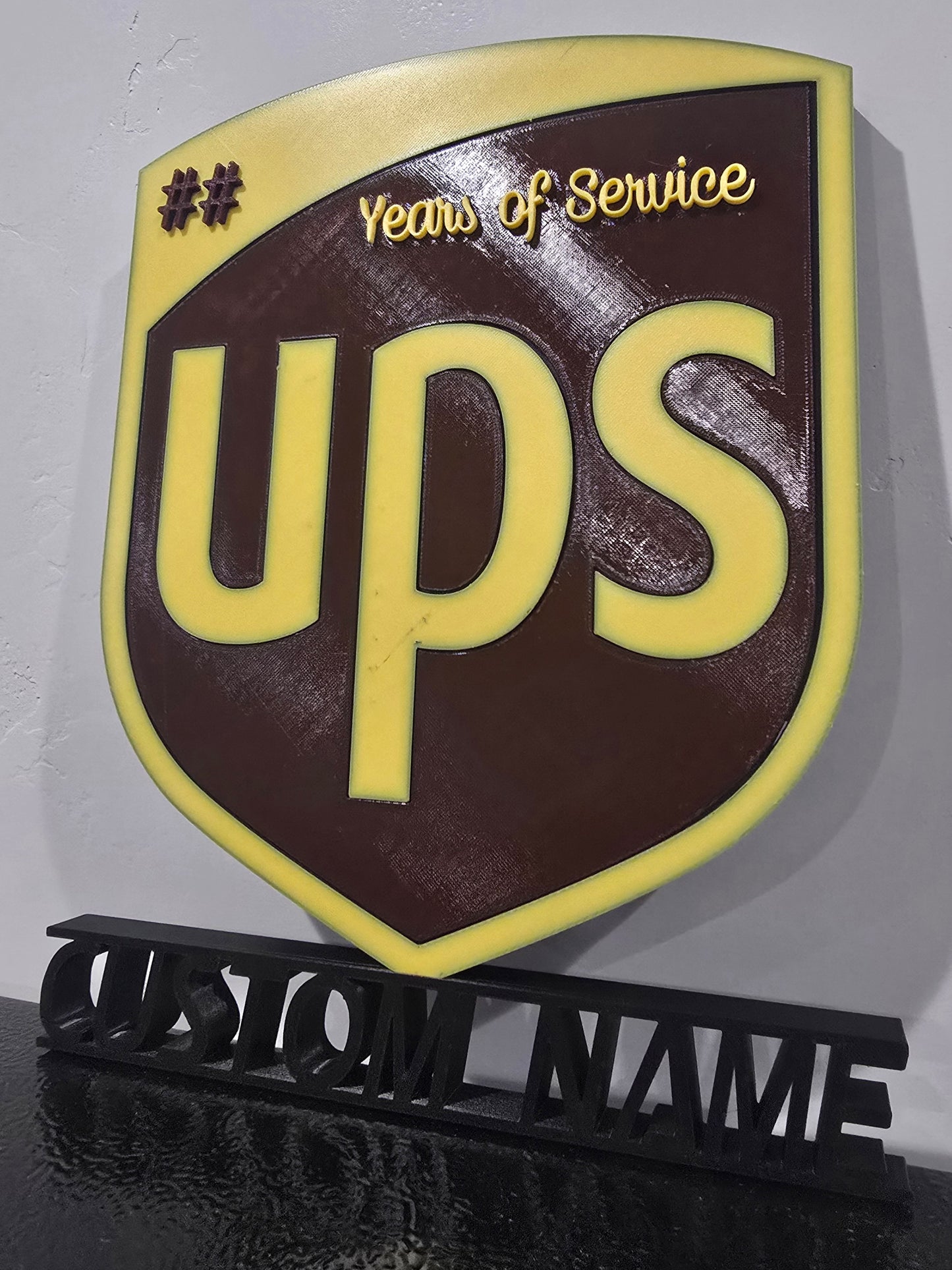Personalized UPS United Parcel Service Retirement Plaque - Custom Name or Text and Years of Service
