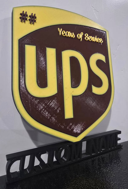 Personalized UPS United Parcel Service Retirement Plaque - Custom Name or Text and Years of Service
