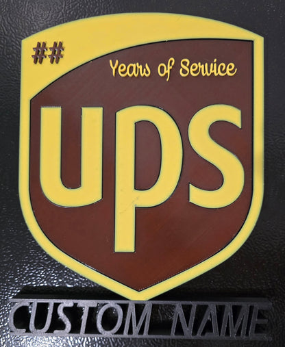 Personalized UPS United Parcel Service Retirement Plaque - Custom Name or Text and Years of Service