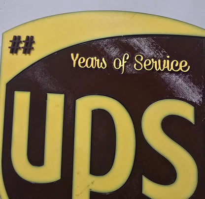 Personalized UPS United Parcel Service Retirement Plaque - Custom Name or Text and Years of Service