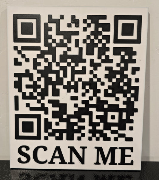 Personalized Large QR Code Plaque - 9.75"L x .5"W x 11.75"H