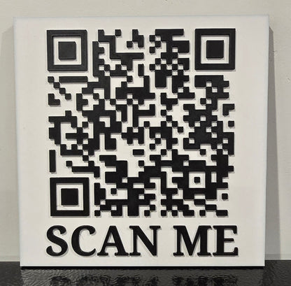 Personalized Medium QR Code Plaque - 7.75"L x .5"W x 7.75"H