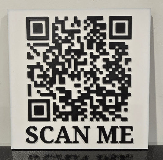 Personalized Medium QR Code Plaque - 7.75"L x .5"W x 7.75"H