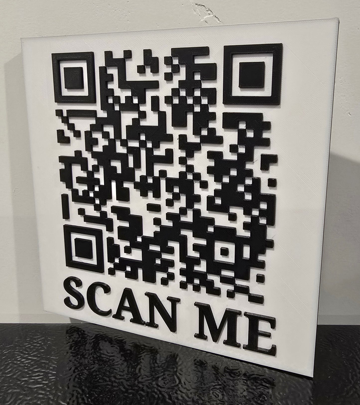 Personalized Medium QR Code Plaque - 7.75"L x .5"W x 7.75"H