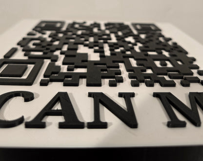 Personalized Medium QR Code Plaque - 7.75"L x .5"W x 7.75"H