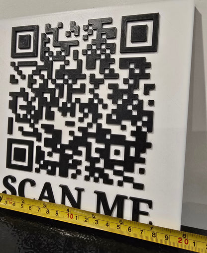 Personalized Medium QR Code Plaque - 7.75"L x .5"W x 7.75"H