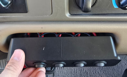1999-2003 Ford F-250 F-350 Pre-Wired Full Size Cubby Accessory 5 Switch Panel