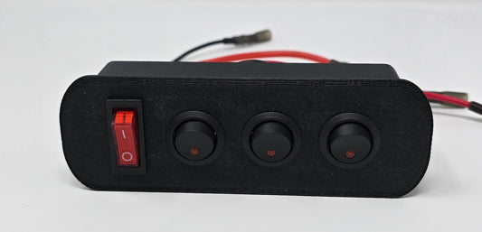 1999-2004 Ford F-250 F-350 Pre-Wired 2/3 Size Cubby Accessory 3 Switch Panel