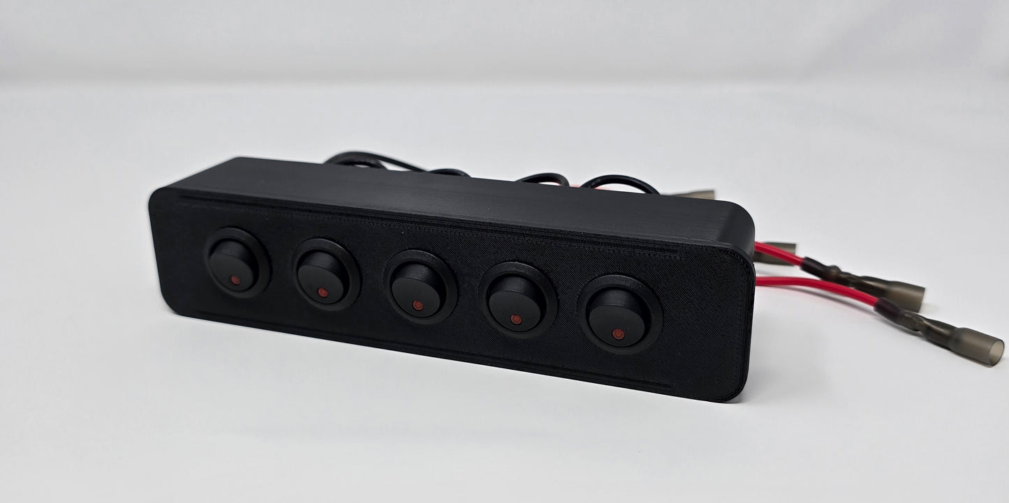 1999-2003 Ford F-250 F-350 Pre-Wired Full Size Cubby Accessory 5 Switch Panel