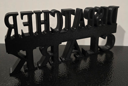 Personalized Thin Yellow Line Dispatcher Desk Name Plate - Custom Title and or Name