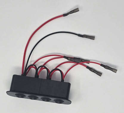 1999-2004 Ford F-250 F-350 Pre-Wired 2/3 Size Cubby Accessory 4 Switch Panel