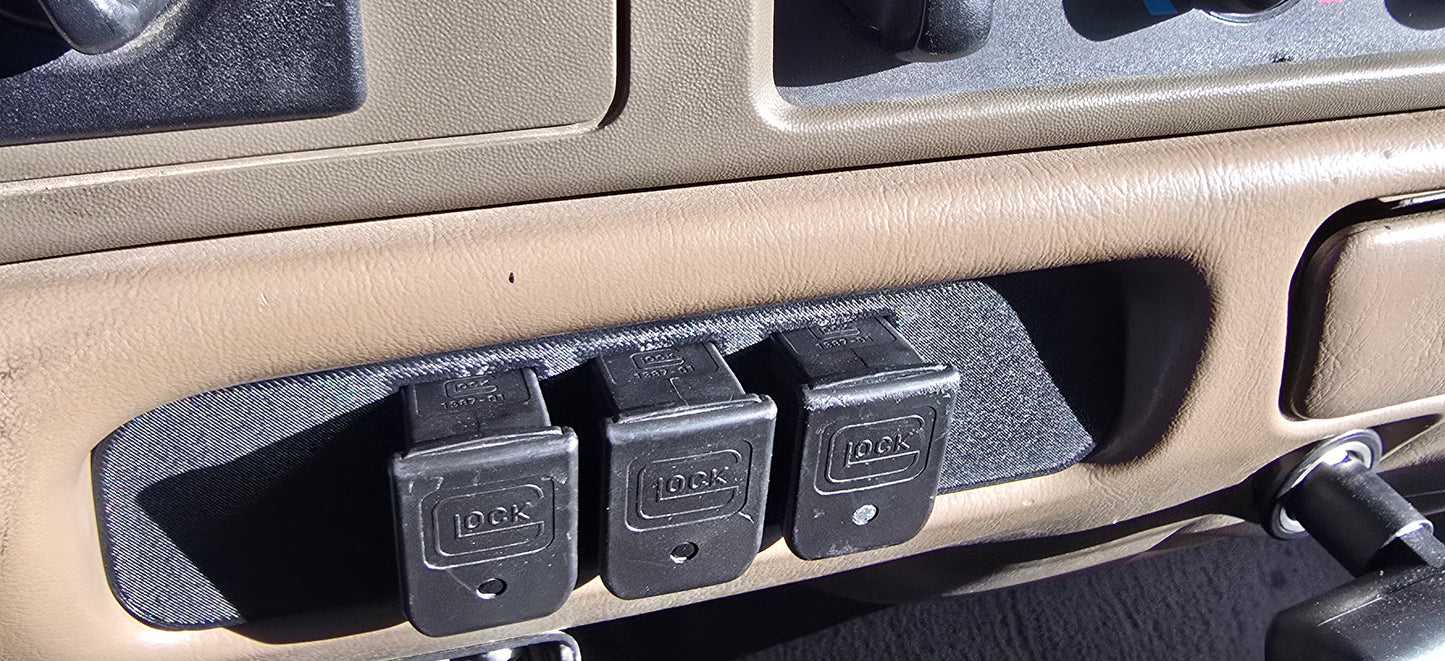 Ford F-250 F-350 Excursion Glock Magazine Holder – Full Size Cubby Insert (1999-2004)