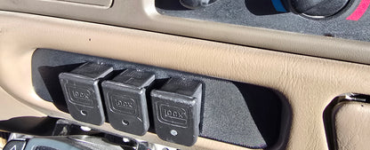 Ford F-250 F-350 Excursion Glock Magazine Holder – Full Size Cubby Insert (1999-2004)
