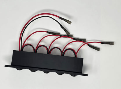 1999-2004 Ford F-250 F-350 F-450 F-550 / 2000-2005 Ford Excursion Pre-Wired Accessory 5 Switch Panel - Dash Cup Holder Replacement