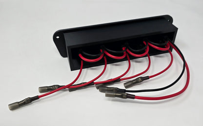 1999-2004 Ford F-250 F-350 F-450 F-550 / 2000-2005 Ford Excursion Pre-Wired Accessory 5 Switch Panel - Dash Cup Holder Replacement